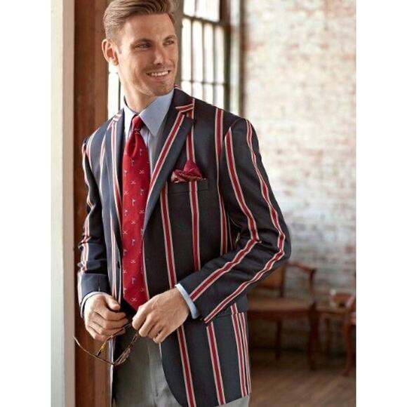 Paul Fredrick Other - Paul Fredrick Striped Wool Sport Coat 46L
